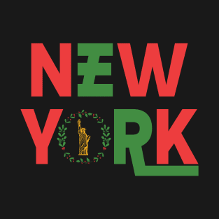 New York - Christmas Statue of Liberty T-Shirt