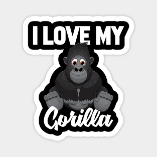 I Love My Gorilla Magnet