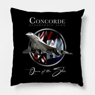 Concorde Retro Vintage British French aircraft travel pilot Pillow