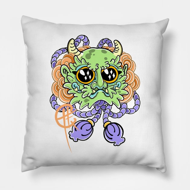 Cutie Pie Oni Pillow by Hori Chou Tattoo