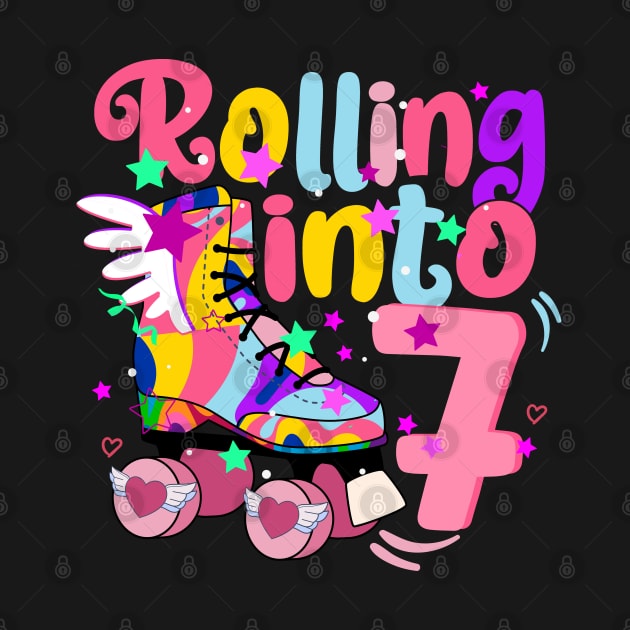 rolling into 7 - 7th birthday girl roller skates theme party by savage land 