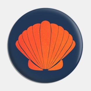 Orange clamshell Pin