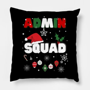 Admin Squad Festive Christmas School Assistant Office Cute Pillow