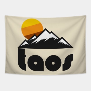 Retro Taos New Mexico ))(( Tourist Souvenir Travel Design Tapestry