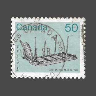 1988 Canada Heritage Sleigh Stamp T-Shirt