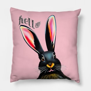 Hello Rabbit Pillow