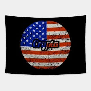 Crypta / USA Flag Vintage Style Tapestry