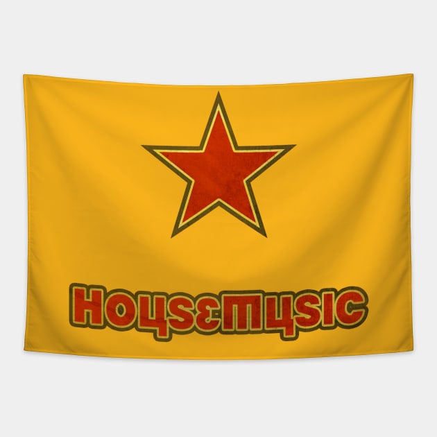 HOUSE MUSIC SOVIET STYLE Tapestry by KIMIDIGI