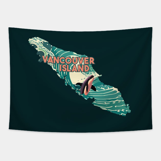 Whale-Watching on Vancouver Island Tapestry by Wild Coast Creative