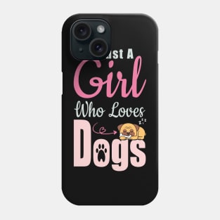 Girl Who Loves Golden Retrievers Dog Gifts Phone Case