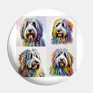 Bergamasco Sheepdog Quartet Pin