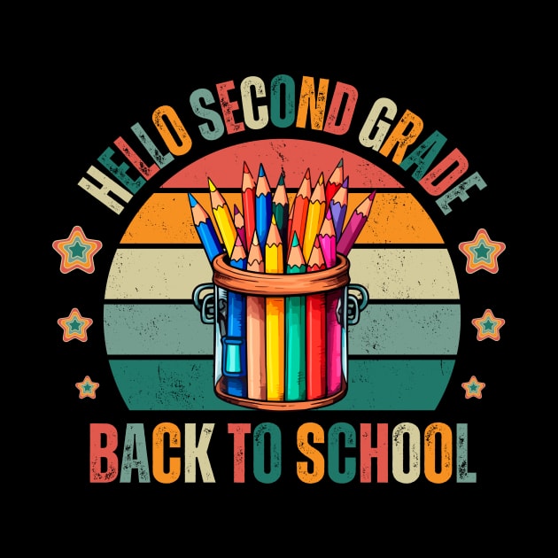 Hello Second Grade Back To School Vintage by valiantbrotha