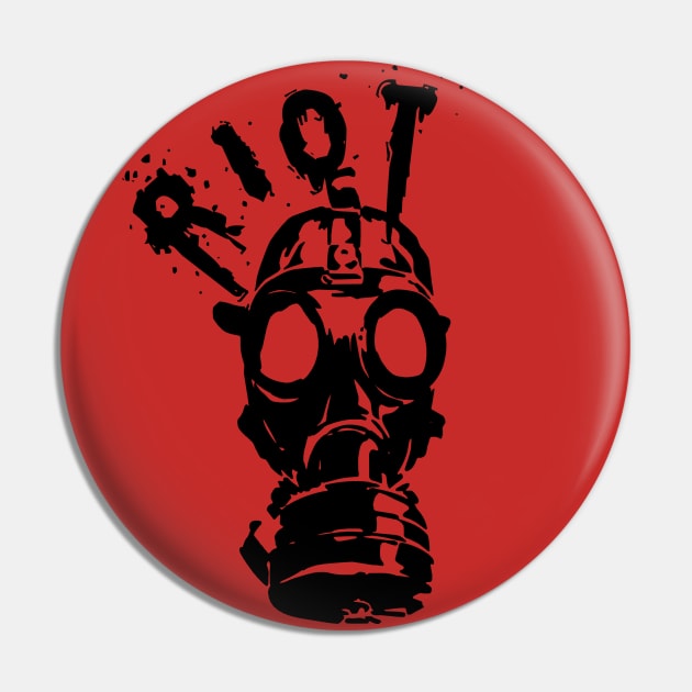 Riot Gas Mask Pin by SmartCraftCo