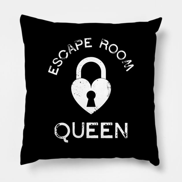 Escape Room Queen Game Adventure Puzzle Key Lock Fun Sport Gift Pillow by Shirtsurf