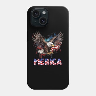 4th Of July Merica Patriotic USA Flag Bald Eagle Vintage Phone Case