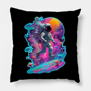 Psychedelic mushroom astronaut Pillow