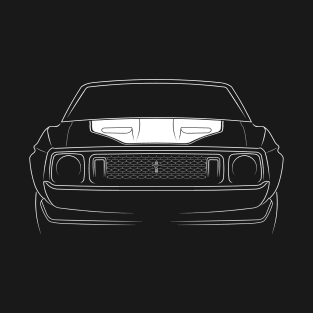 front/profile 1973 Ford Mustang Mach 1 stencil, white T-Shirt