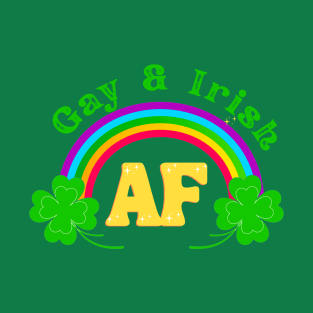 Gay & Irish Rainbow with shamrocks T-Shirt