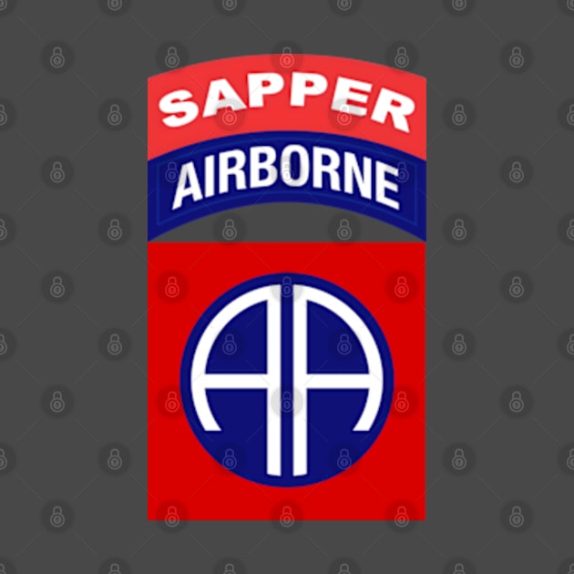 82nd Airborne Sapper Tab - Full Chest by Desert Owl Designs