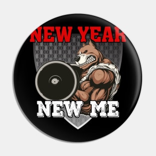 New Year New Me | Motivational & Inspirational | Gift or Present for Gym Lovers Pin