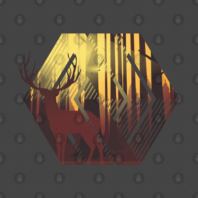 Deer Hexagon by MimicGaming