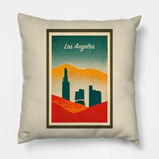 Los Angeles Retro Travel Pillow