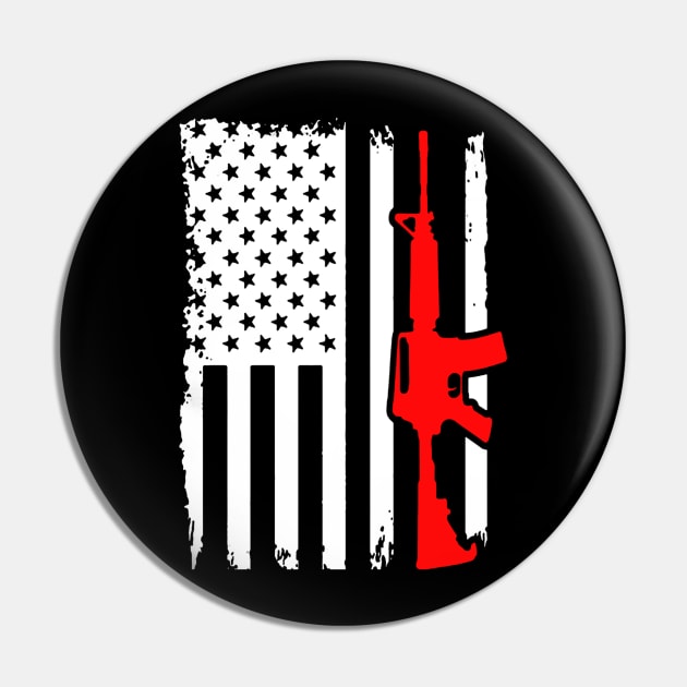 Rifle Ar 15 Usa Flag Pin by QUYNH SOCIU