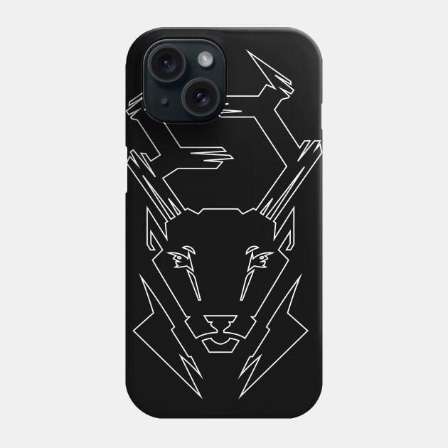 Stag Outline Phone Case by Skiddler