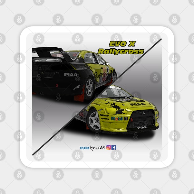 Lancer EVO X Rallycross Magnet by PjesusArt