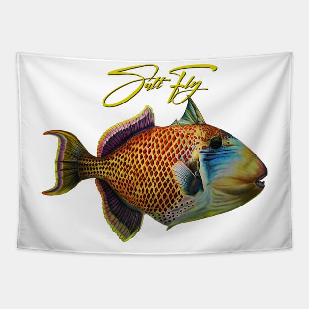 Trigger Fish Tapestry by Art by Paul