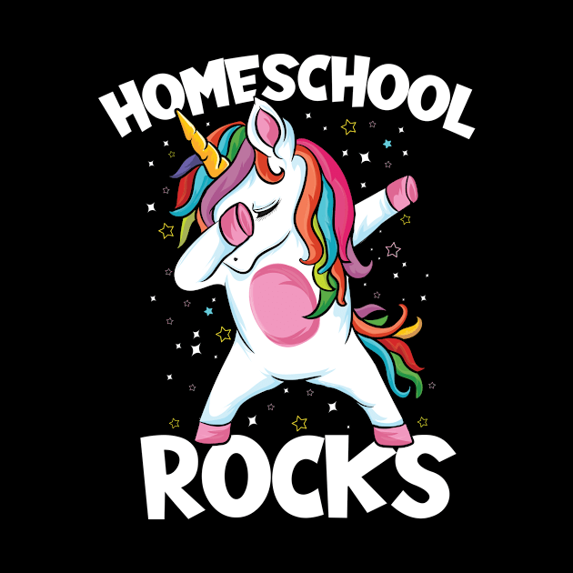 Back to Homeschool rocks Dabbing Unicorn Homeschool by UNXart