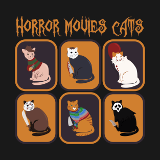 Horror movies cats - spooky vintage cards T-Shirt