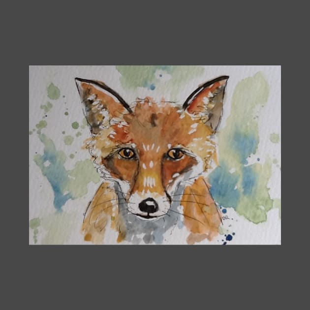 Red Fox Portrait by DebTheZeb