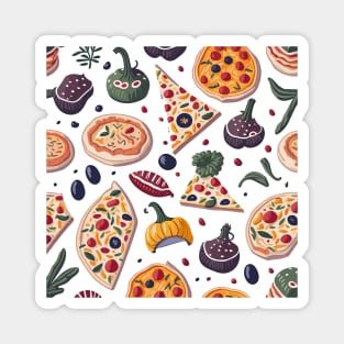 Seamless pattern with pizza Magnet