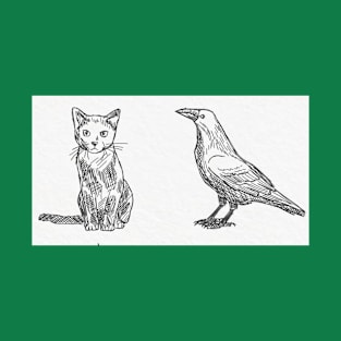 Cat and Crow T-Shirt