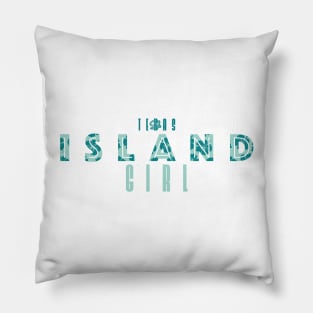 Texas-Style Island Girl green Pillow