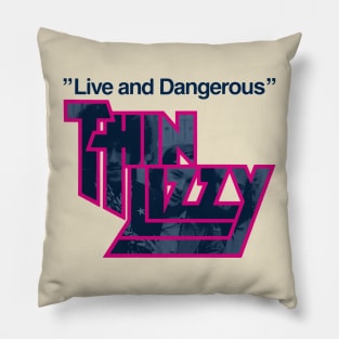 thin lizzy live and dangerous graphic Pillow