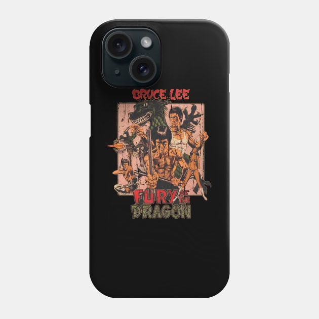 Fury of the Dragon Vintage 1976 Phone Case by 14RF