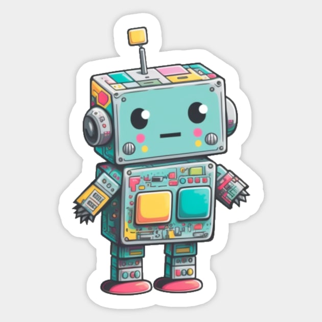 Sticker robot stickers