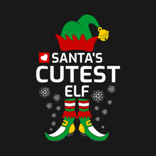 Santa's Cutest Elf Group Matching Family Christmas T-Shirt