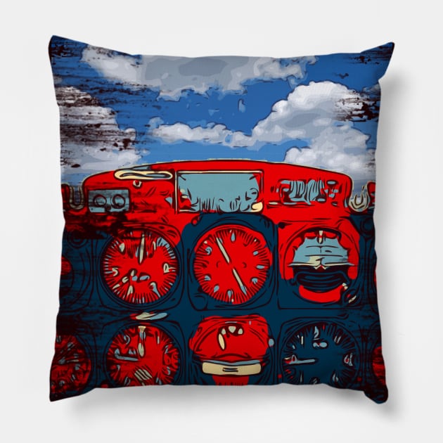 Artwork Cockpit Aviation Pillow by FasBytes