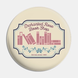 Enchanted Rose Book Store Pin