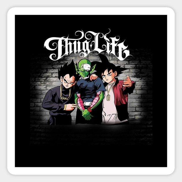 Thug Life Dagon Ball Dragon Ball Parody Sticker Teepublic