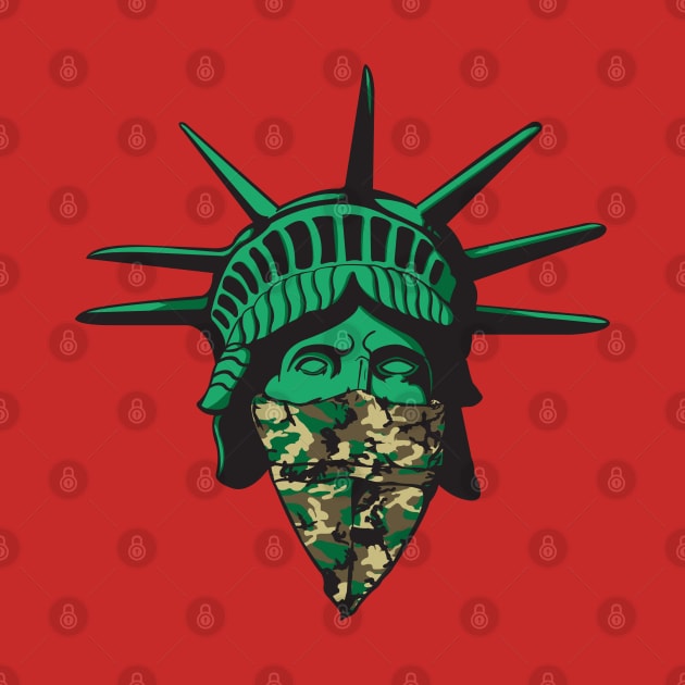 Statue of Liberty Bandana Bandit by Joebarondesign