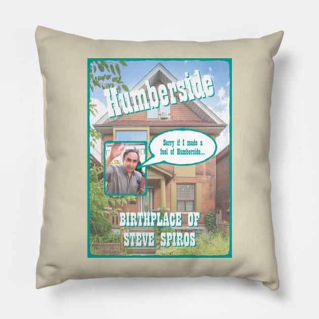 Steve Spiros - Humberside Pillow by whatsupnerds