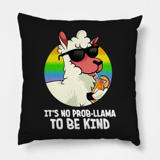 Funny It's No Prob Llama To Be Kind Vintage Pillow