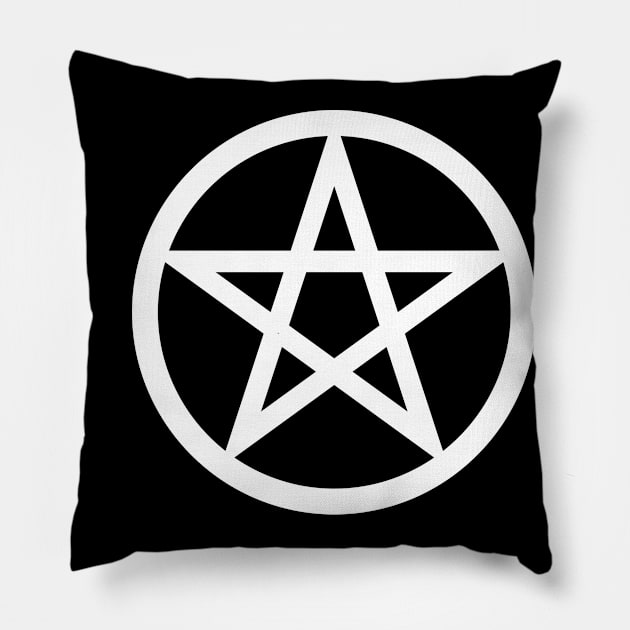 Pentagram goth pagan symbol Pillow by Noundercult