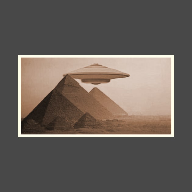 UFO over pyramids of Egypt by RawSunArt