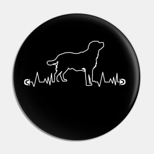 Labrador dog heartbeat Pin