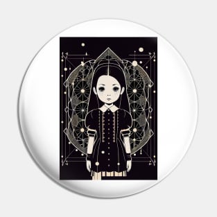 Wednesday doll Pin